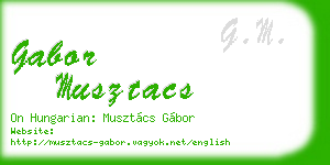gabor musztacs business card